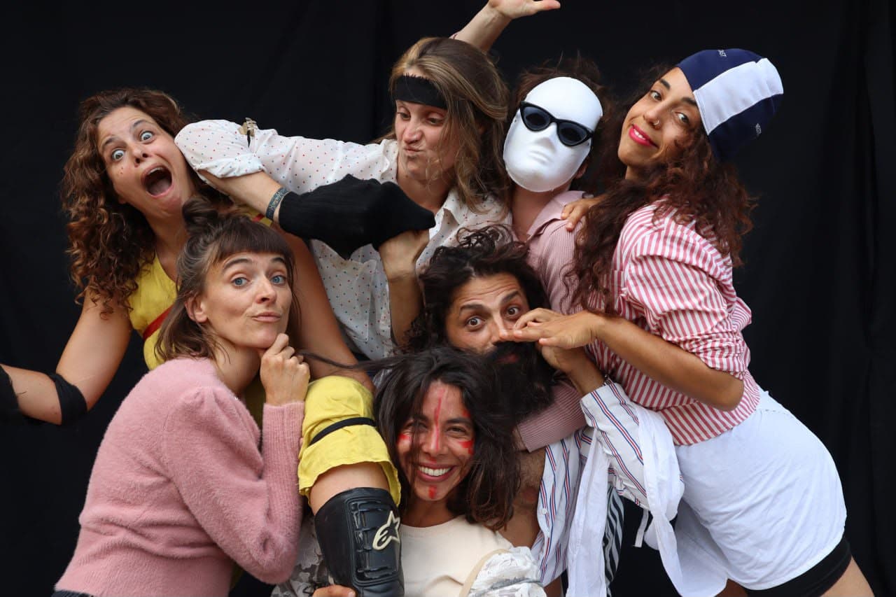 Participants creating playful characters together